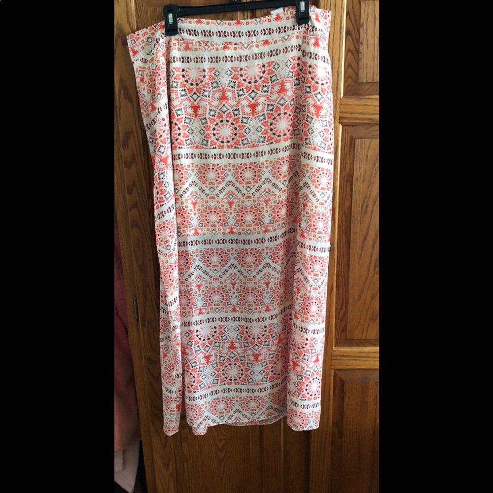 Light maxi skirt with mini slip 2x NWT